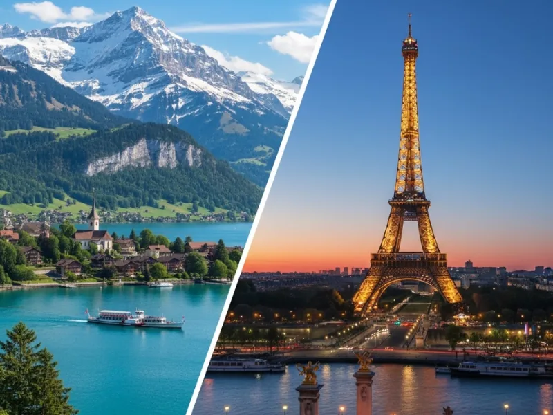 Yuven Travel's flyer for Enchanting Europe Honeymoon – Switzerland & Paris Romance