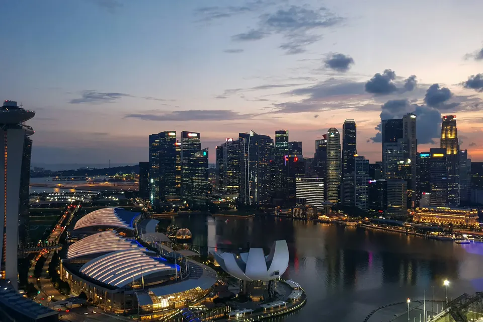 City skyline during night time.