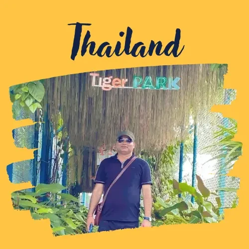 Brijendra Bahadur Singh in Thailand, a trip arranged by Yuven Travel