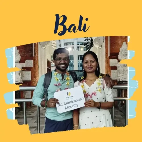 Manikandan Moorthy in Bali, a trip arranged by Yuven Travel