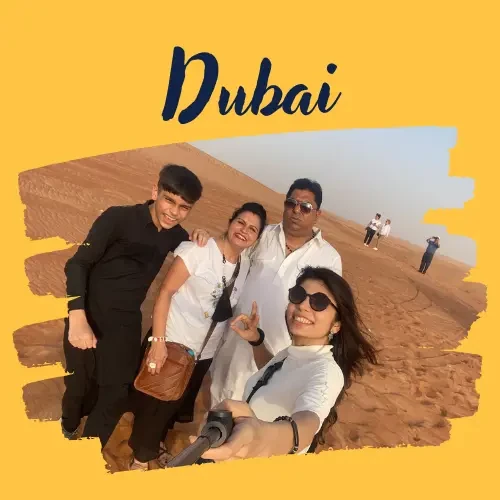 Kashish Arora in Dubai, a trip arranged by Yuven Travel
