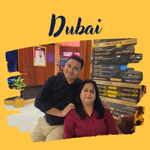 Rajesh Kumar in Dubai, a trip arranged by Yuven Travel