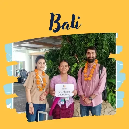 Akash Choudhary in Bali, a trip arranged by Yuven Travel