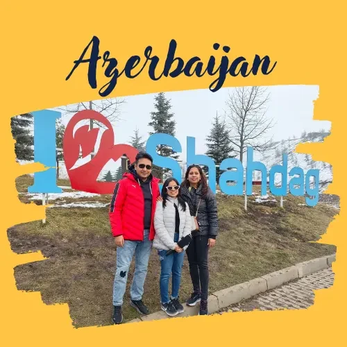 Jayati Ghosh in Azerbaijan, a trip arranged by Yuven Travel