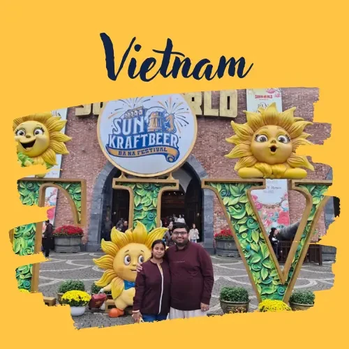 Akhil Pratap Singh in Vietnam, a trip arranged by Yuven Travel